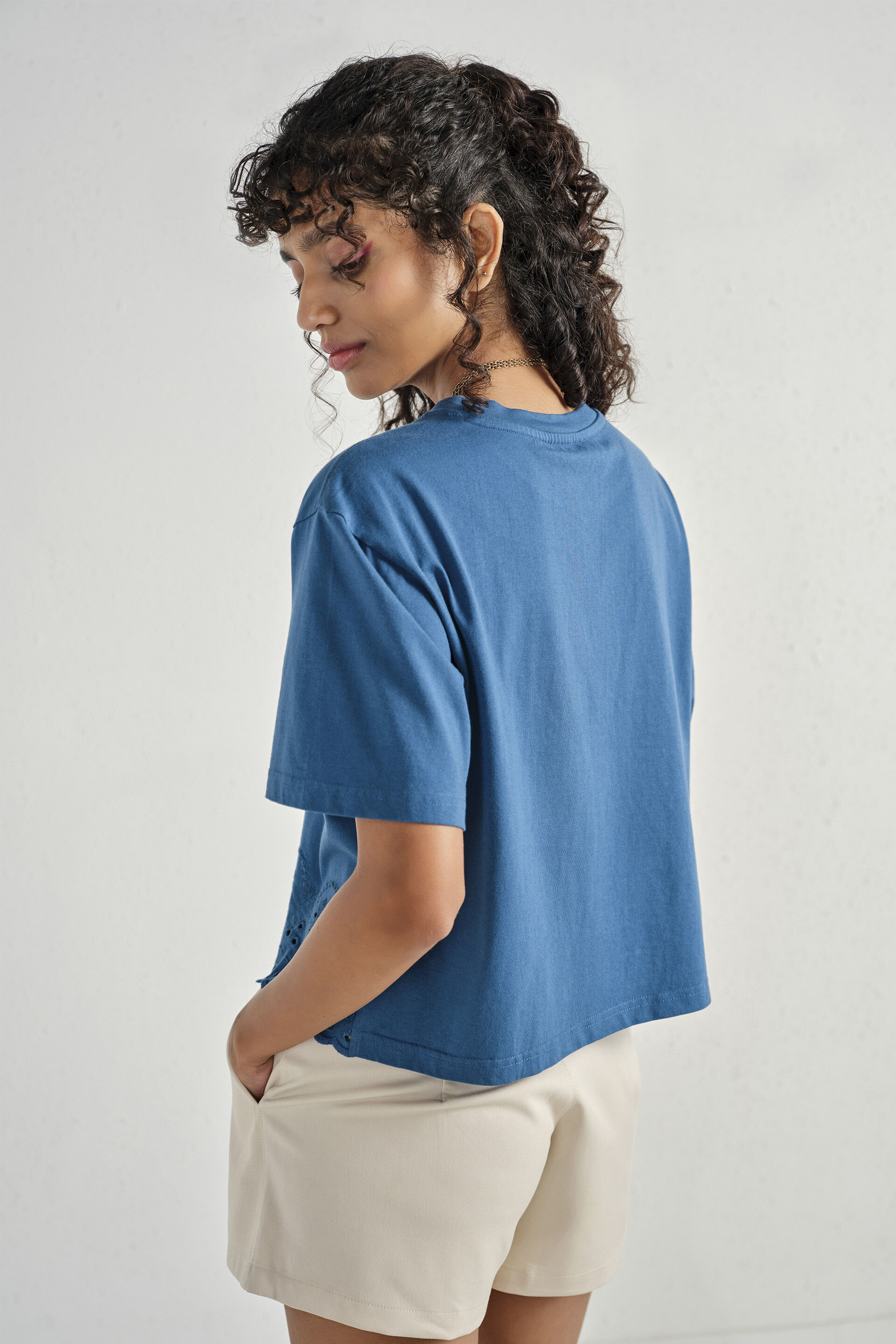 Indigo Boxy T-shirt, Indigo, image 5